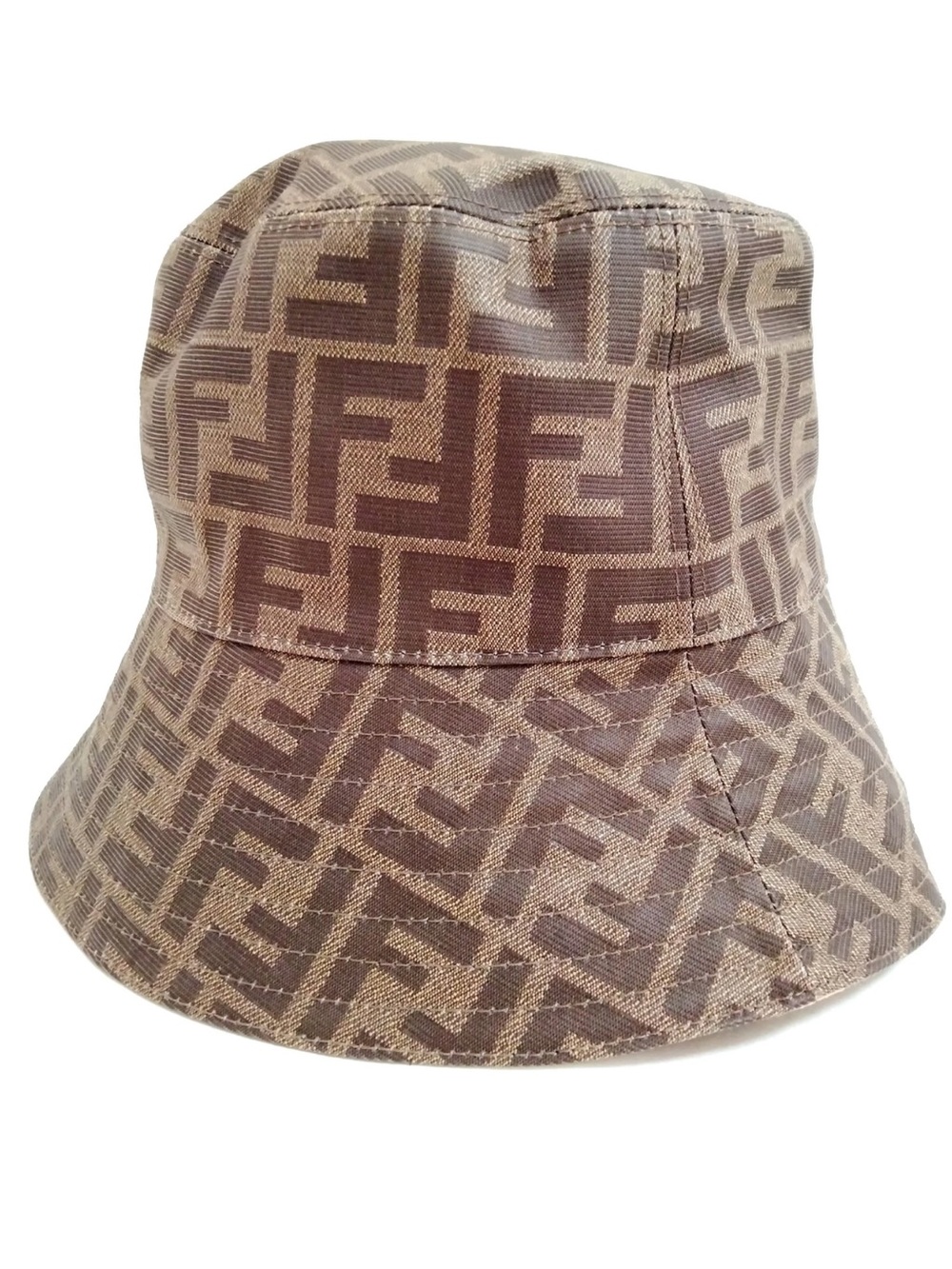 Auth Fendi FF Zucca Bucket Hat